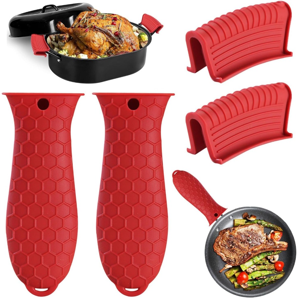 Cast Iron Skillet - Isıya Dayanıklı Silikon Tencere Sapı Kılıfları