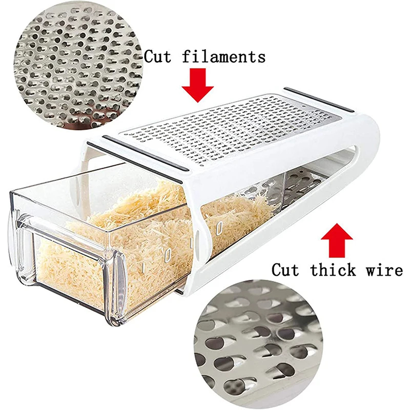 Cheese Grater Box - Çift taraflı Bıçaklar Peynir Rende Çok