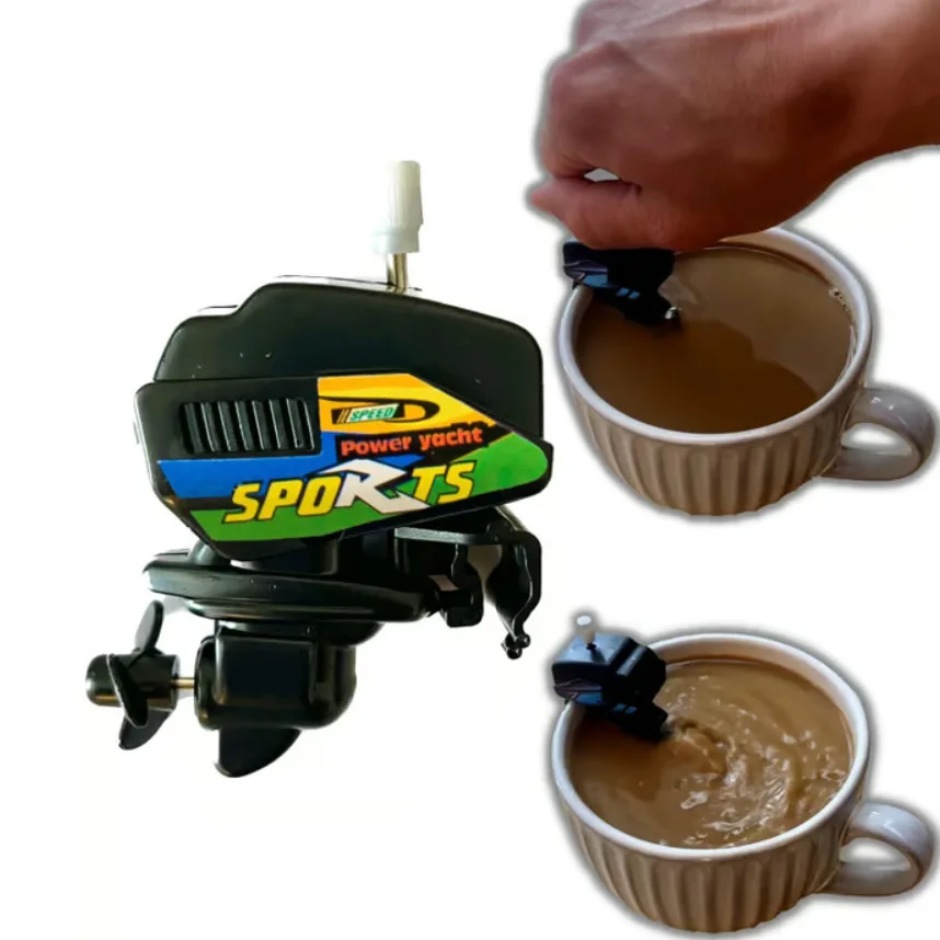 Kitchen Gadgets Novelty - Mini Tekne Motorlu Kahve Karıştırıcı Yenilikçi