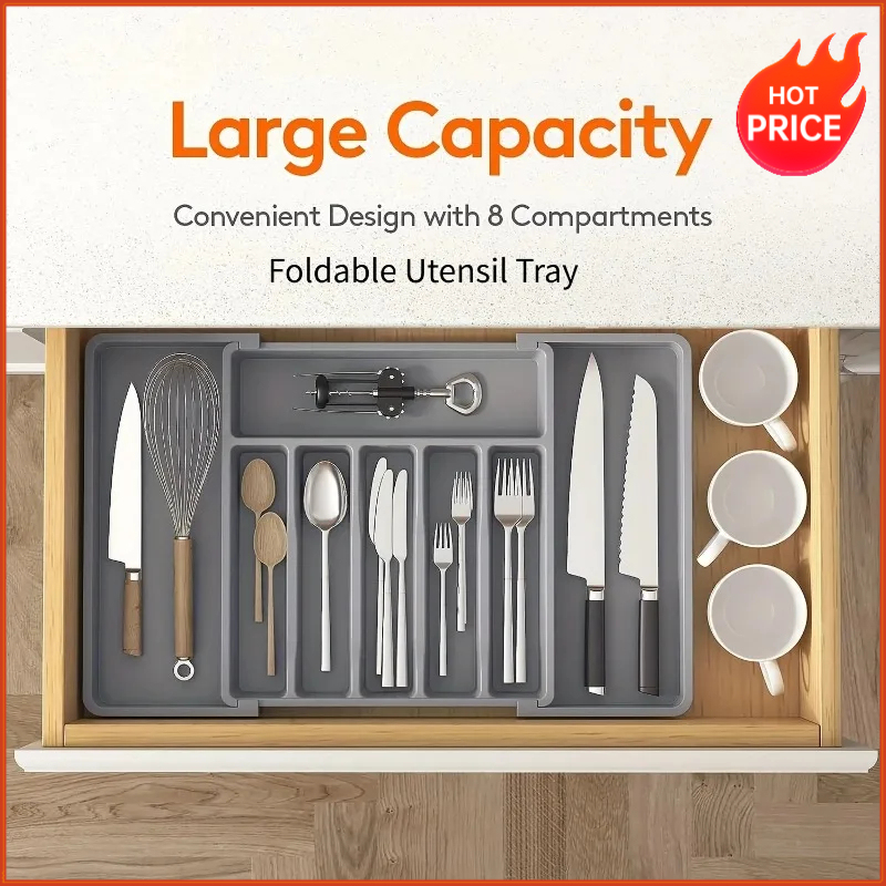 Kitchen Gadgets And Utensils - 1 Adet Yükseltilebilir Ayarlanabilir Çatal Bıçak
