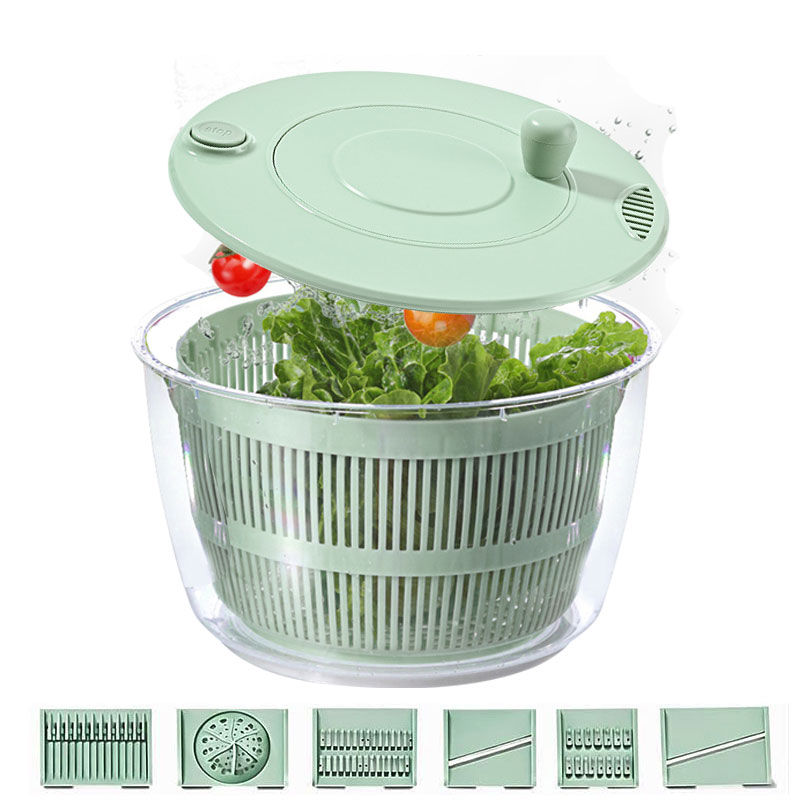 Salad Spinner - 7 Parçalı Çok Fonksiyonlu Salata Döndürücü
