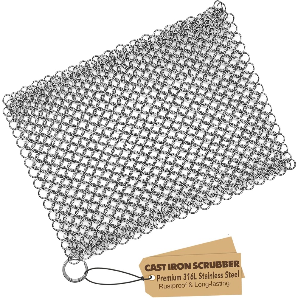 Cast Iron Skillet - Dökme Demir Tava Temizliği için Paslanmaz