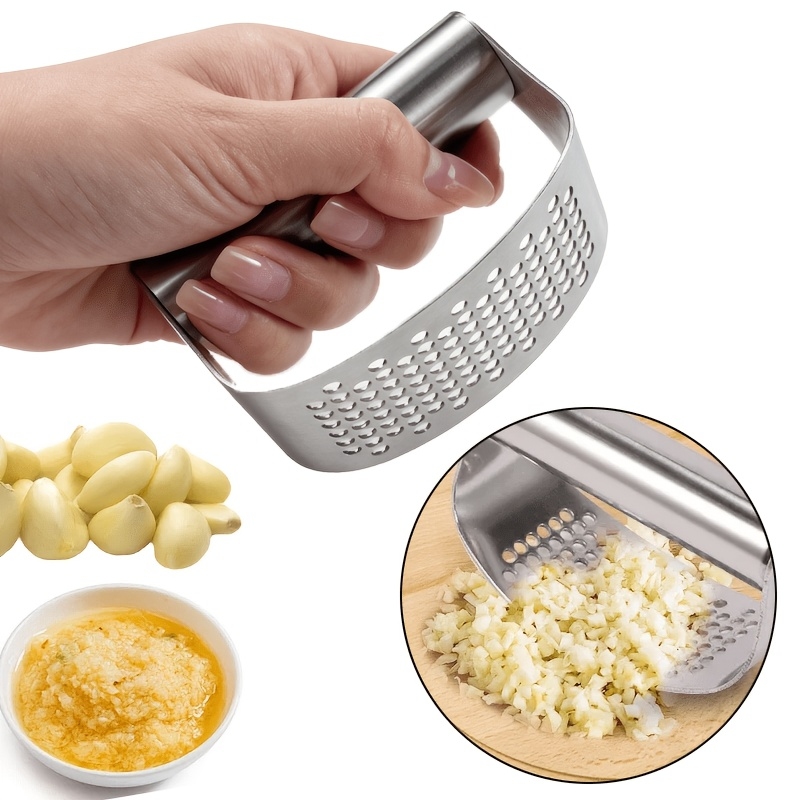 Kitchen Gadgets That Are Useful - Paslanmaz Çelik Halka Manuel Sarımsak Ezici