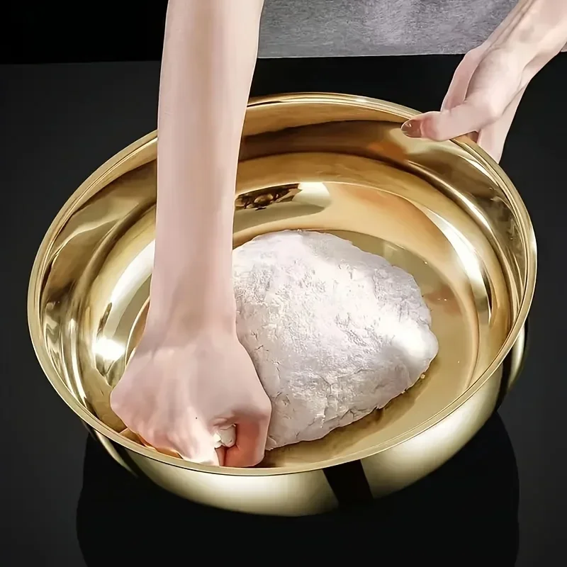 Salad Spinner - Büyük Kapasiteli Paslanmaz Çelik Karıştırma Kabı,