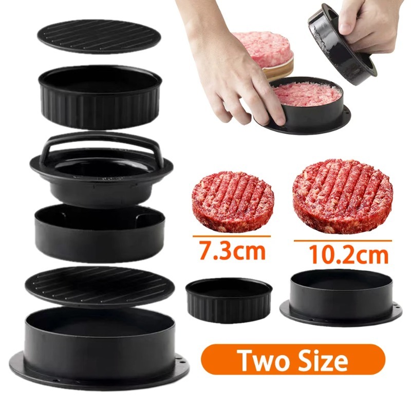 Kitchen Helper Gadgets - Yuvarlak Hamburger Burger Presi Sığır Izgara