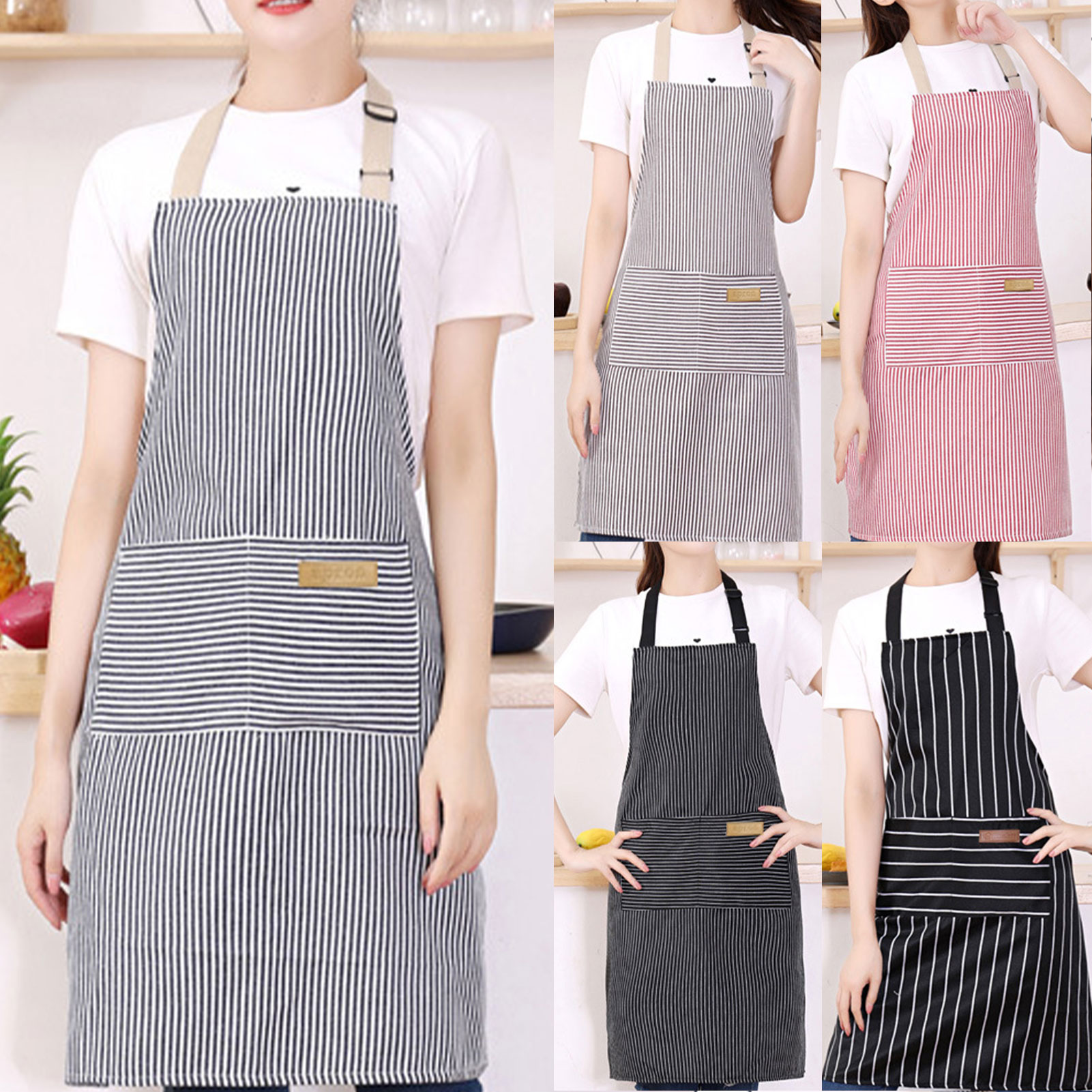 Kitchen Helper Gadgets - Çizgili Önlük Erkekler Kadınlar Için Çok