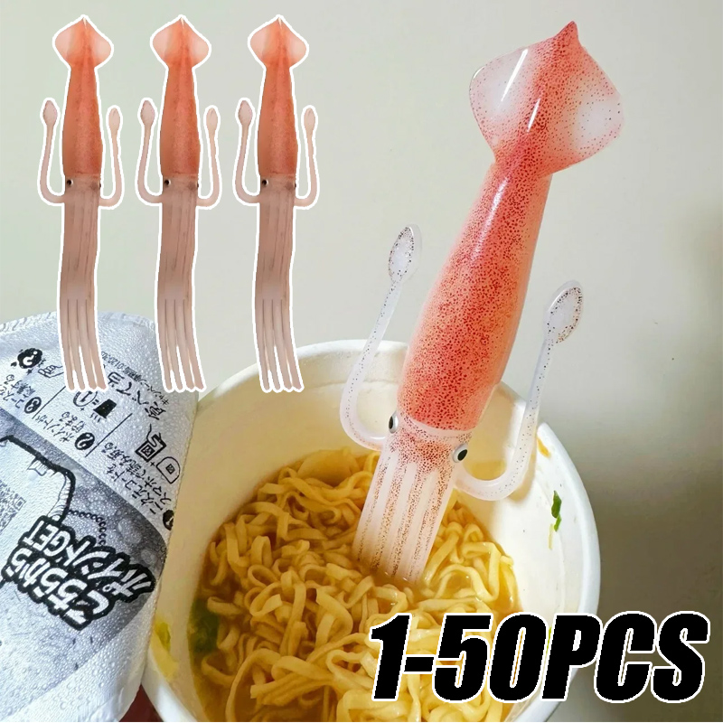 Kitchen Gadgets And Utensils - 1-50 adet ahtapot temalı yemek çatalı