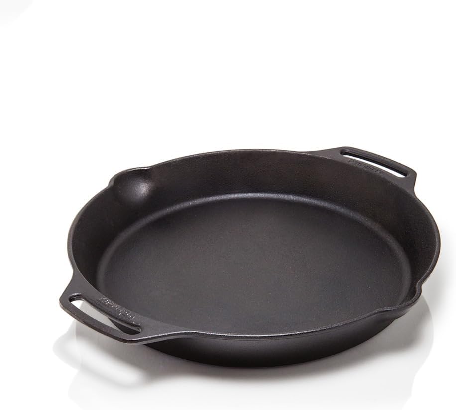 Cast Iron Skillet - 14 İnç Önceden Yağlanmış Dökme Demir