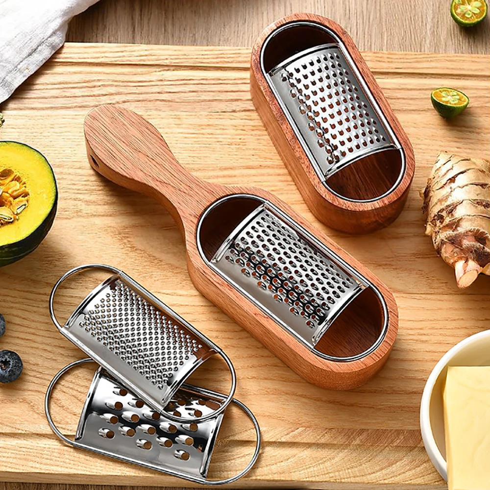 Cheese Grater Box - 1/3 adet peynir rendesi ahşap saklama