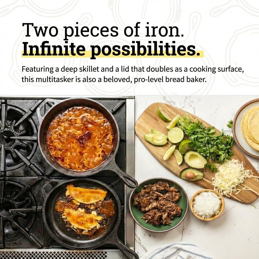 2'si 1 Arada Dökme Demir Tence - Cast Iron Skillet incelemesi ve fiyatı
