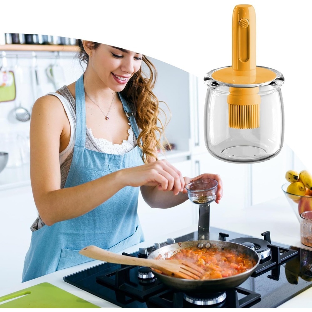 Yemeklik Yağ Dağıtıcısı, Hafif - Kitchen Gadgets Dispenser Brush Holder incelemesi ve fiyatı