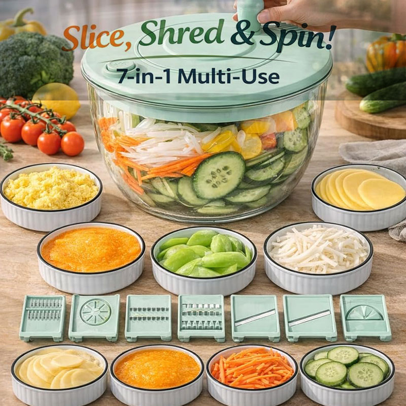 7 Parçalı Çok Fonksiyonlu Sala - Salad Spinner incelemesi ve fiyatı